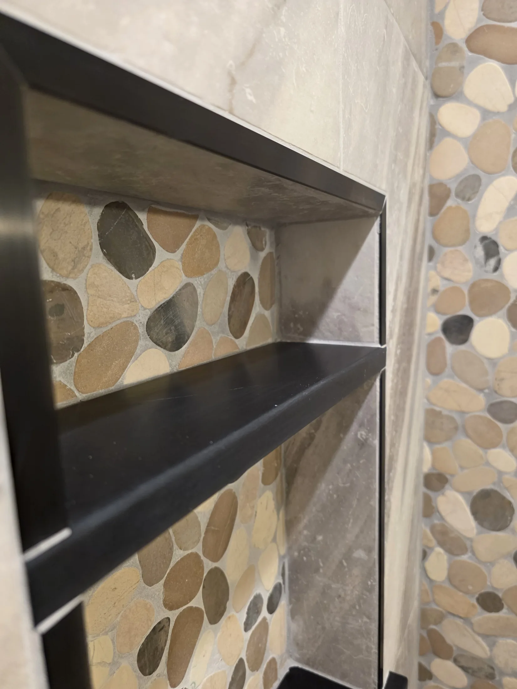 Riverstone & Tile Shower Remodel